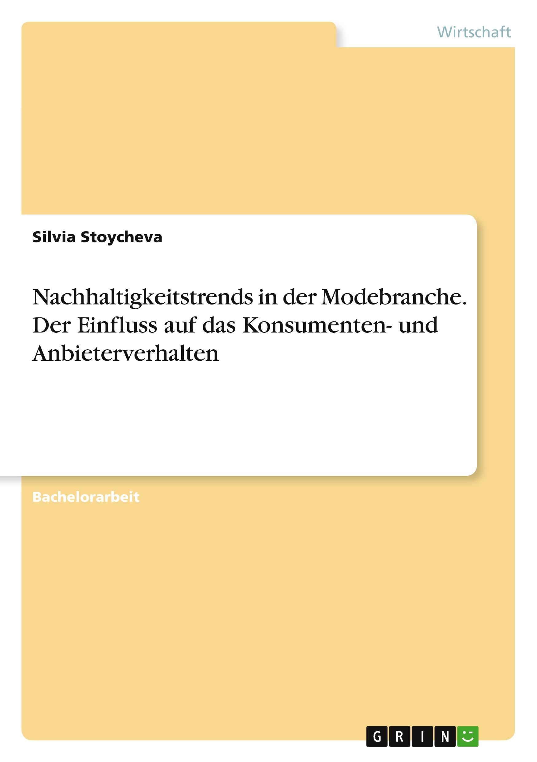 Cover: 9783346245908 | Nachhaltigkeitstrends in der Modebranche. Der Einfluss auf das...