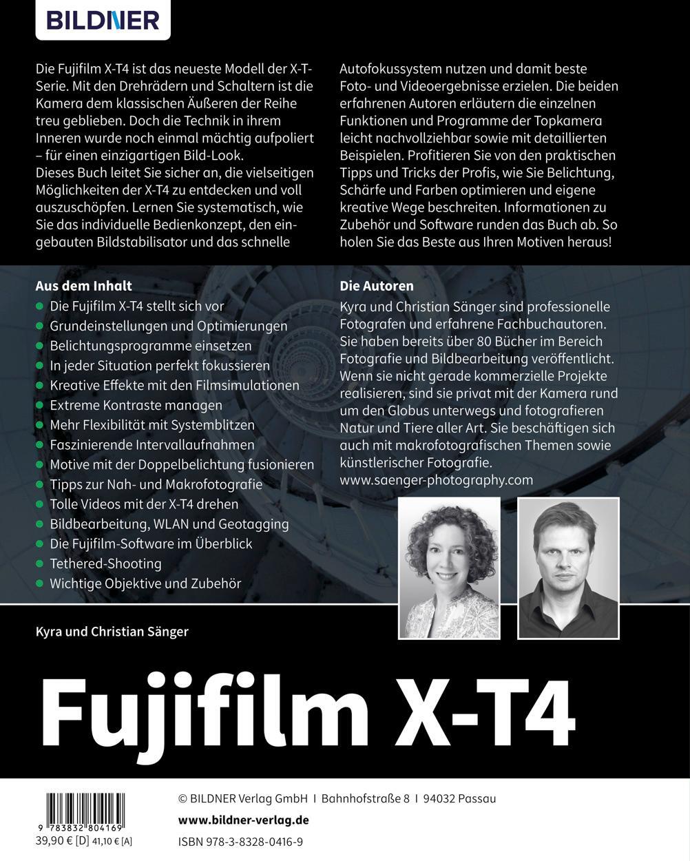 Rückseite: 9783832804169 | Fujifilm X-T4 | Das umfangreiche Praxisbuch zu Ihrer Kamera! | Buch