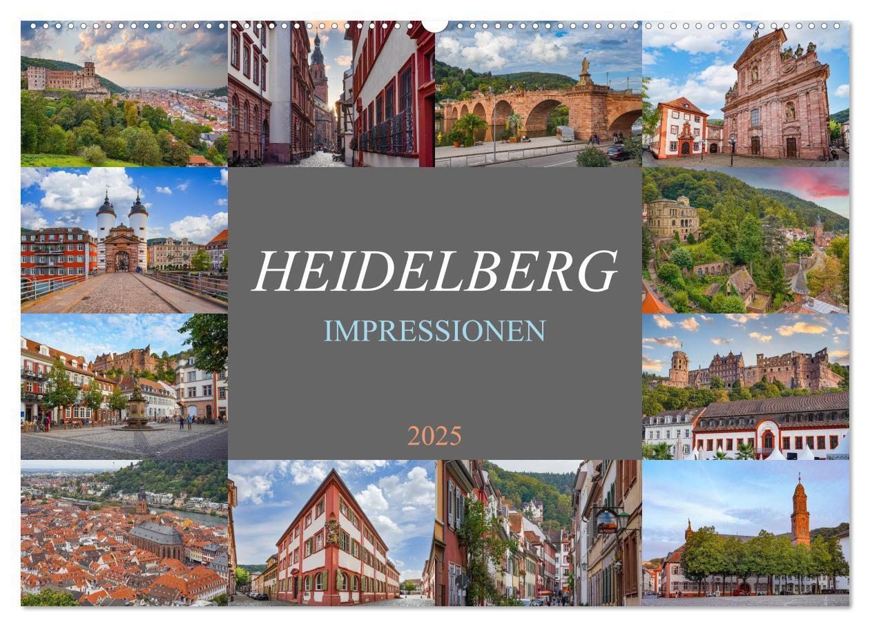 Cover: 9783383785429 | Heidelberg Impressionen (Wandkalender 2025 DIN A2 quer), CALVENDO...