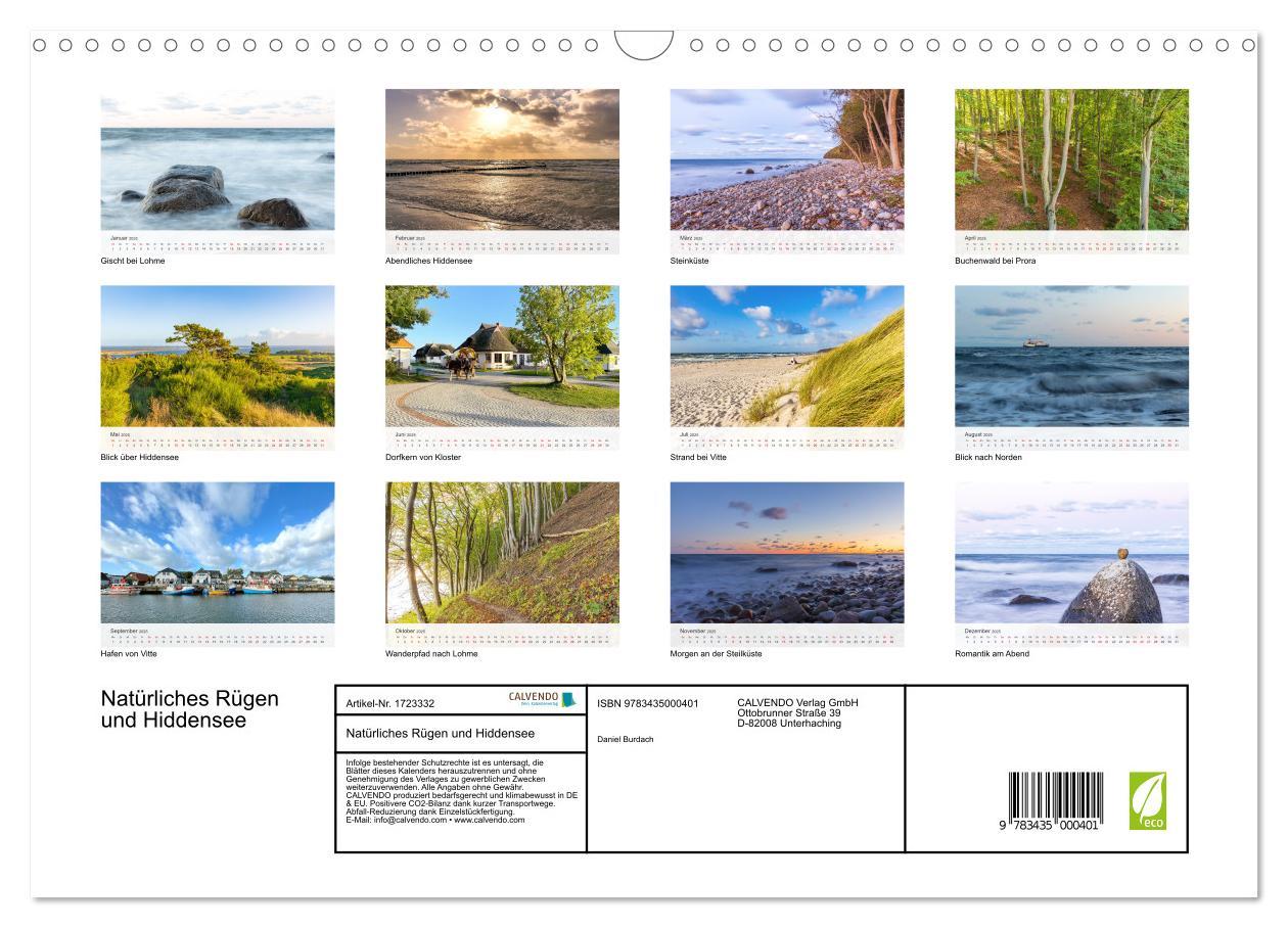 Bild: 9783435000401 | Natürliches Rügen und Hiddensee (Wandkalender 2025 DIN A3 quer),...