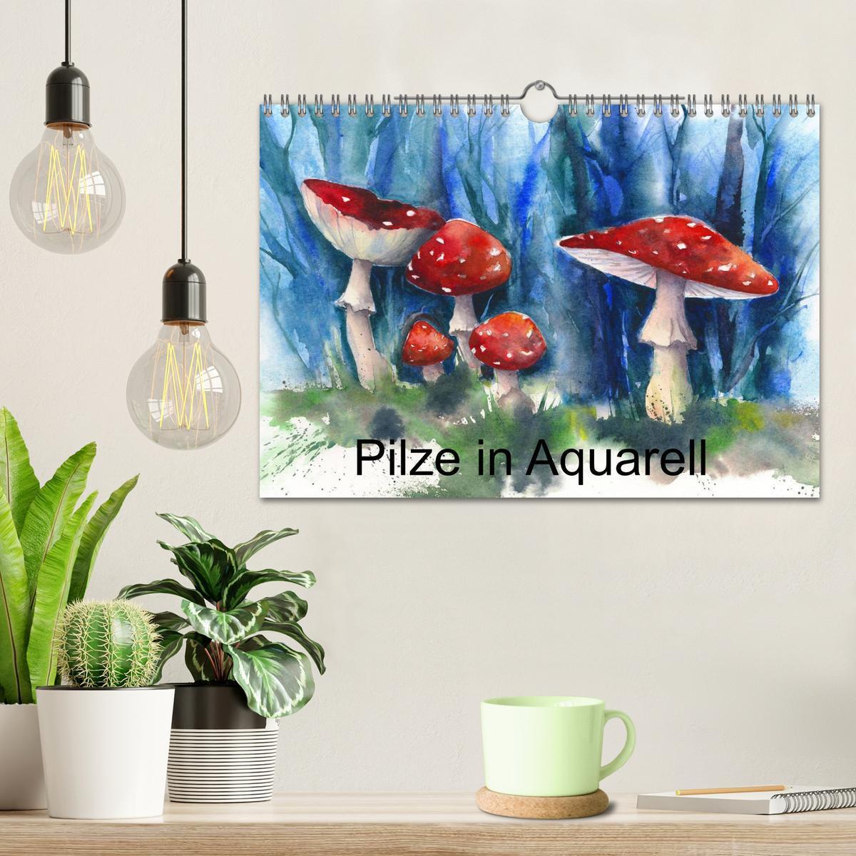 Bild: 9783435602124 | Pilze in Aquarell (Wandkalender 2025 DIN A4 quer), CALVENDO...