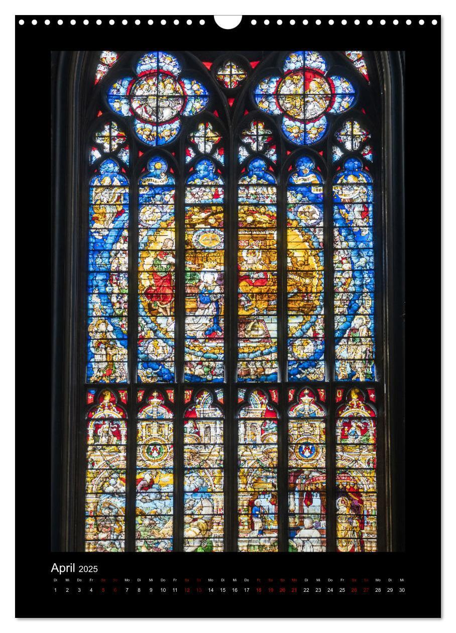 Bild: 9783435923915 | Kirchenfenster - Sakrale Glaskunst (Wandkalender 2025 DIN A3 hoch),...