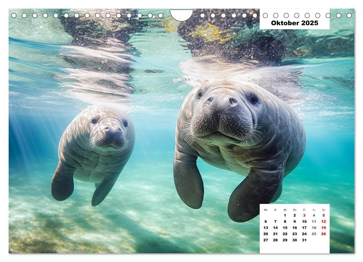 Bild: 9783383858857 | Manatees. Faszinierende Rundschwanzseekühe (Wandkalender 2025 DIN...