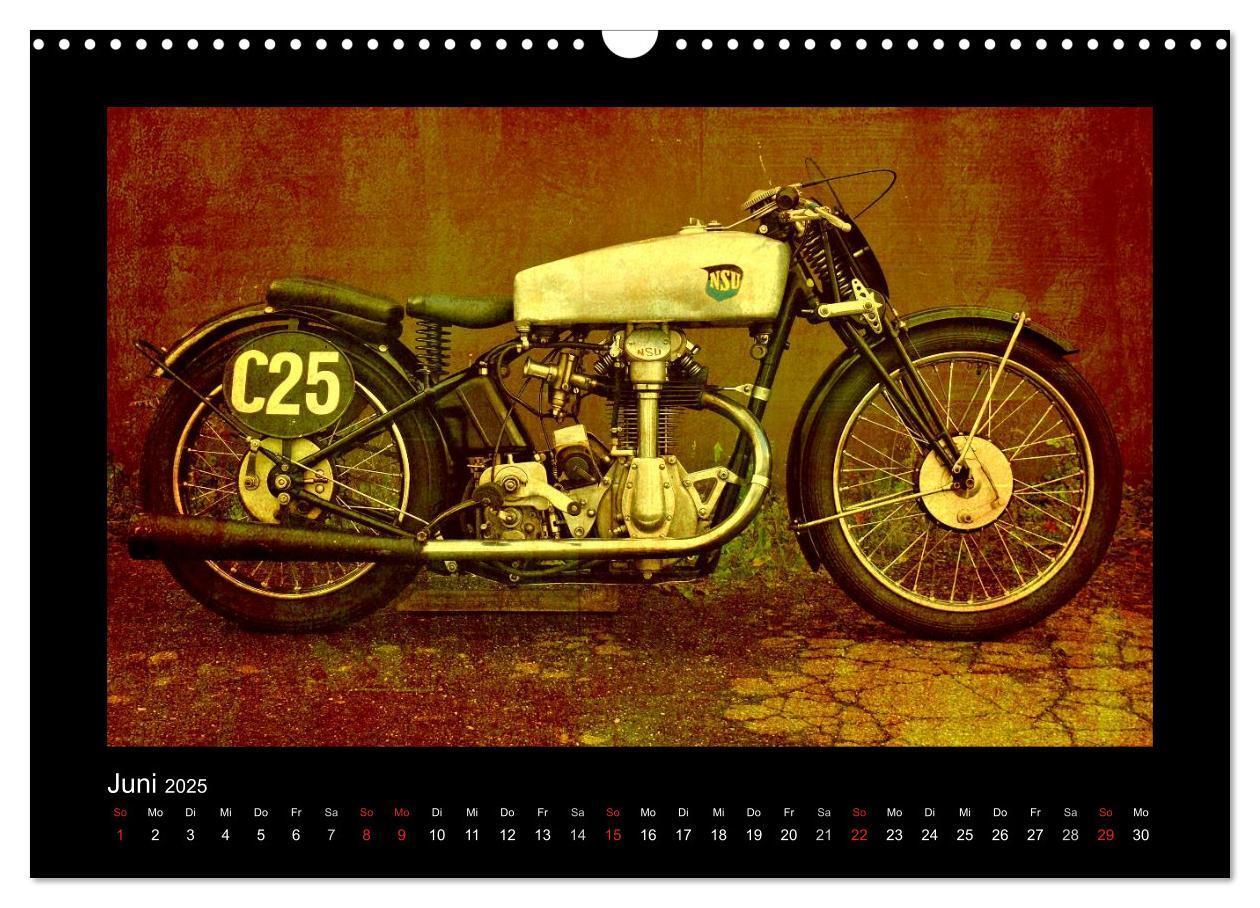 Bild: 9783435839681 | Motorrad Oldtimer (Wandkalender 2025 DIN A3 quer), CALVENDO...