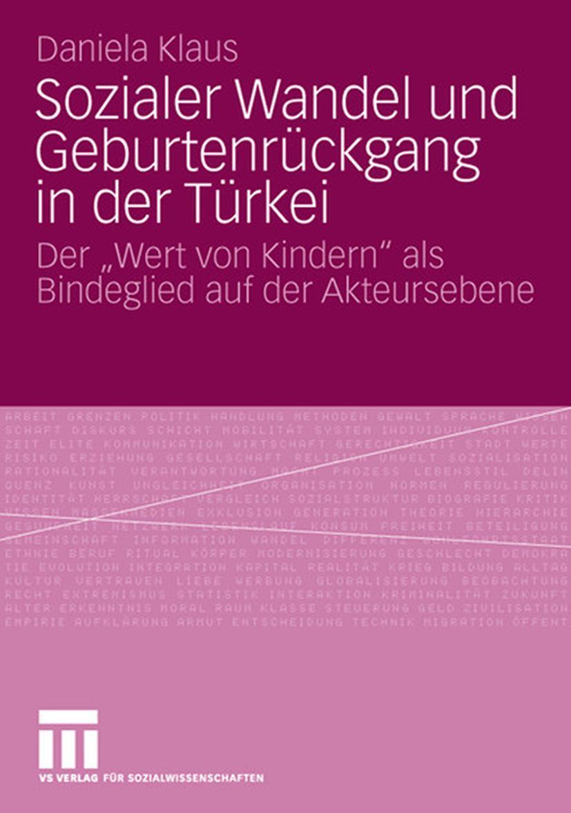 Cover: 9783531158754 | Sozialer Wandel und Geburtenrückgang in der Türkei | Daniela Klaus