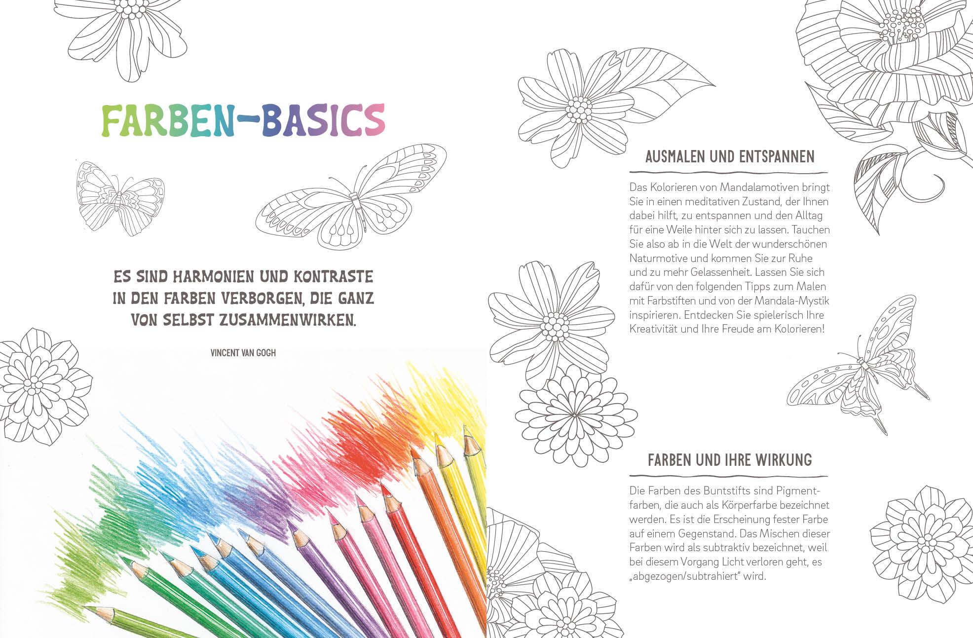 Bild: 9783745927139 | Colorful Mandala - Blüten und Schmetterlinge | Taschenbuch | 96 S.