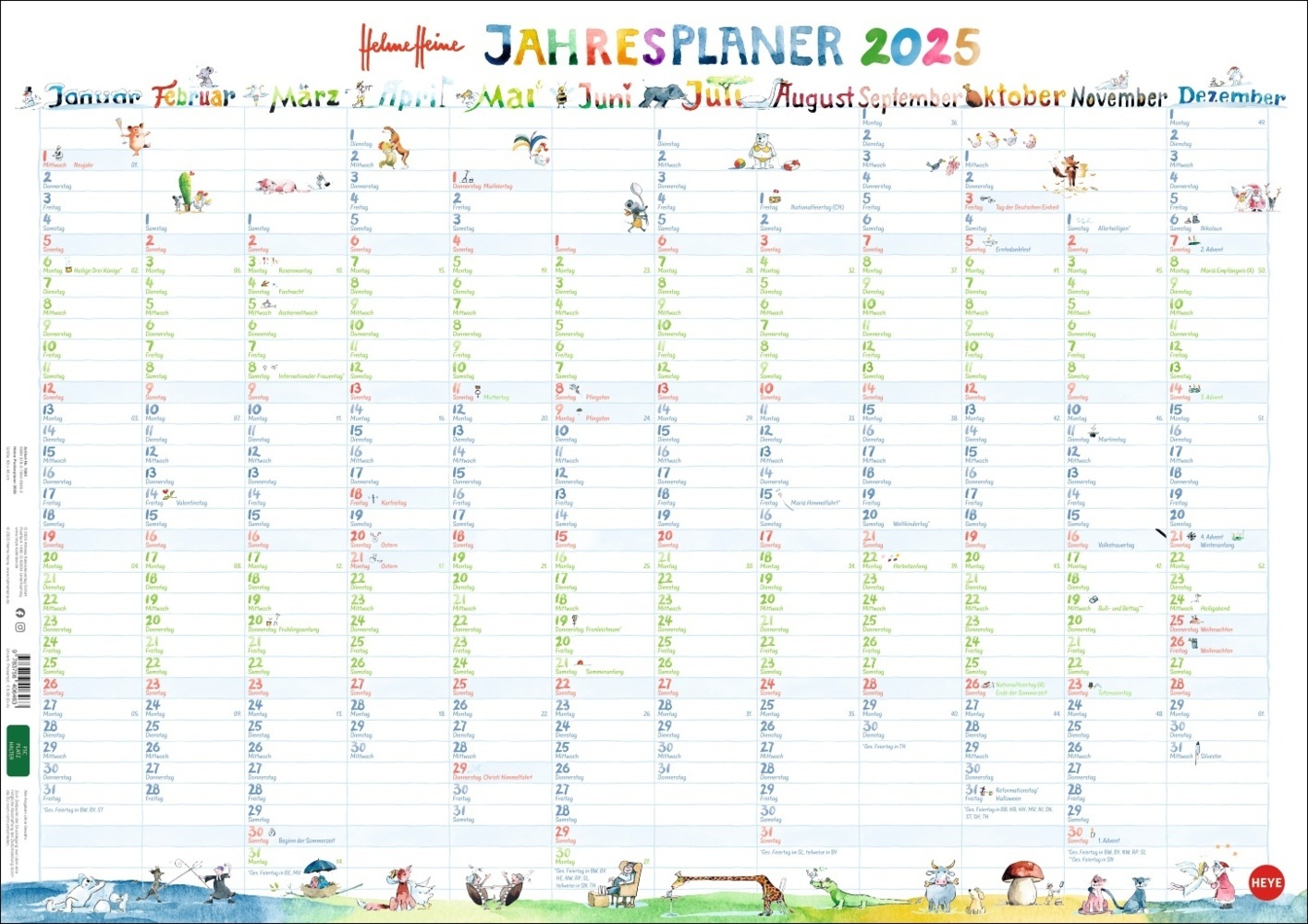 Cover: 9783756406463 | Helme Heine: Posterplaner 2025 | Helme Heine | Kalender | 1 S. | 2025