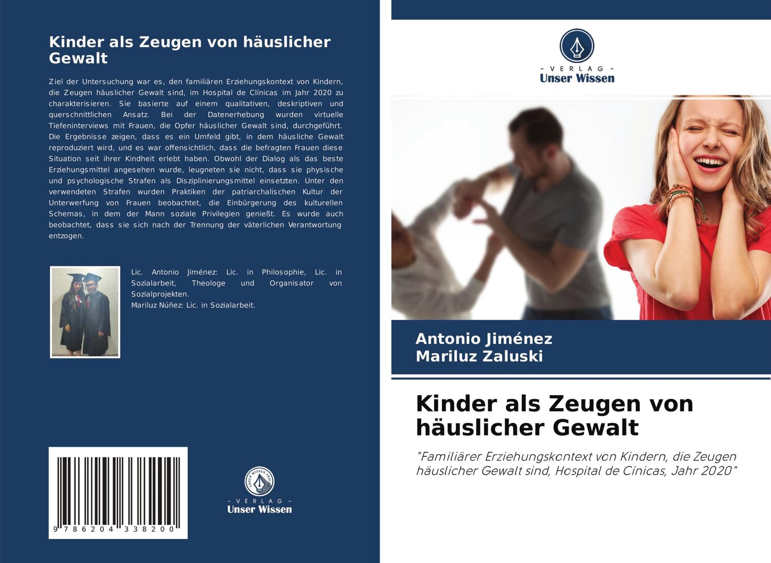 Cover: 9786204338200 | Kinder als Zeugen von häuslicher Gewalt | Antonio Jiménez (u. a.)