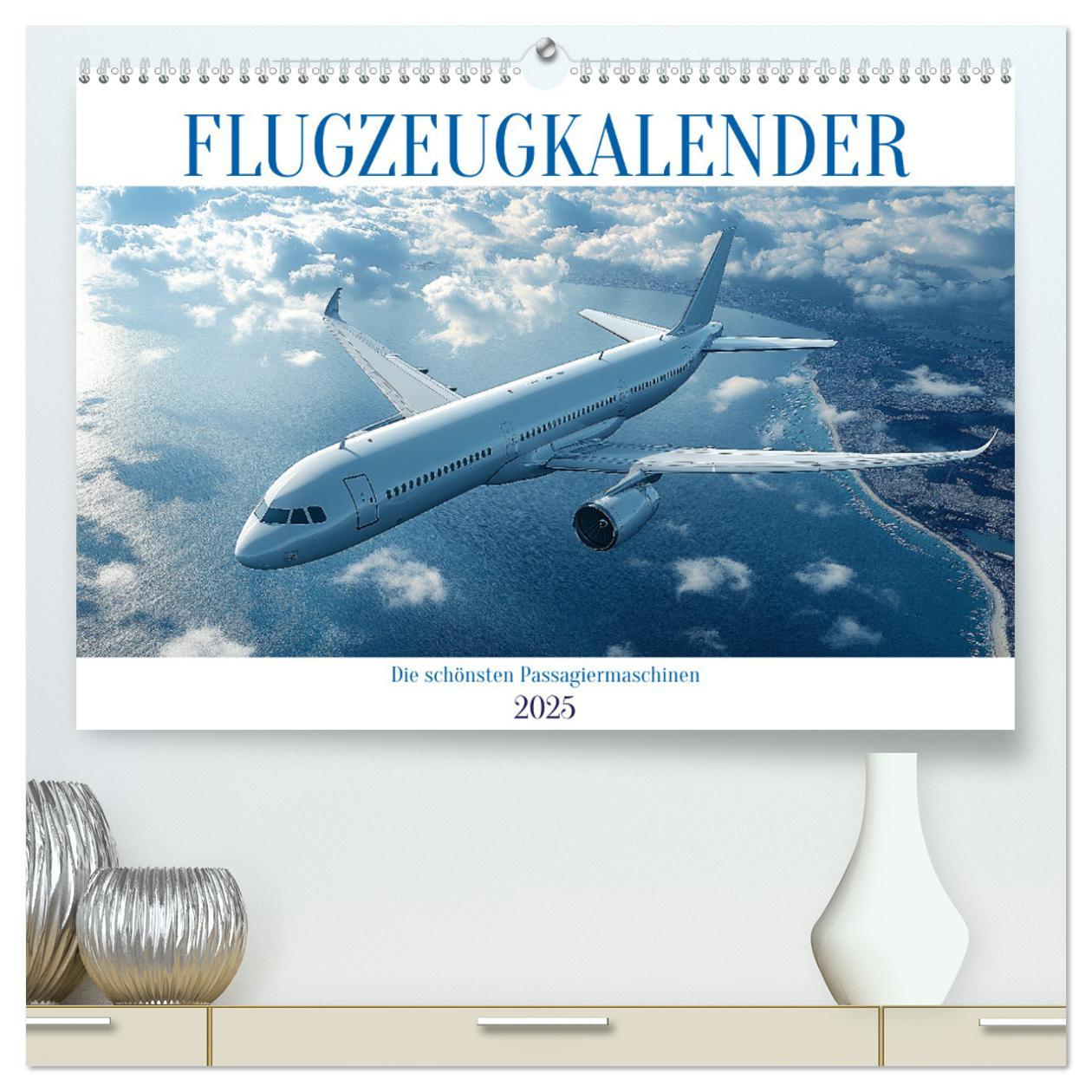 Cover: 9783457214084 | Flugzeugkalender - Die schönsten Passagiermaschinen (hochwertiger...