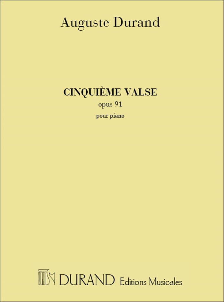 Cover: 9790044024292 | Cinquieme Valse Opus 91 - Pour Piano | Auguste Durand | Partitur