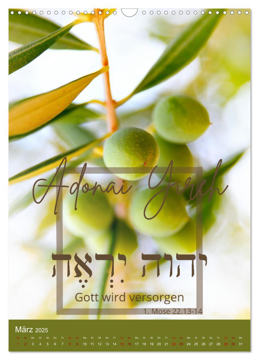 Bild: 9783435900107 | Israel und hebräische Namen Gottes (Wandkalender 2025 DIN A3 hoch),...