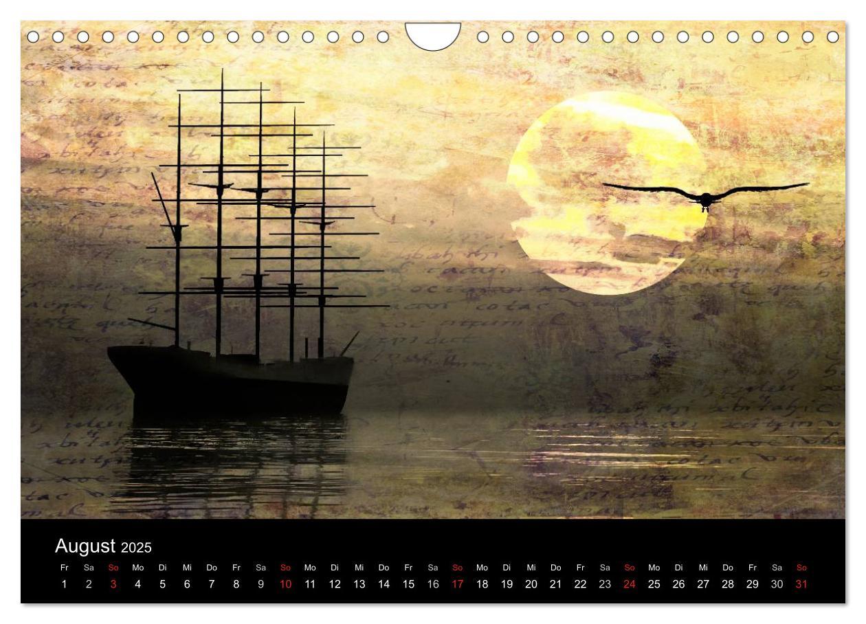 Bild: 9783435838622 | Mystic Ships (Wandkalender 2025 DIN A4 quer), CALVENDO Monatskalender