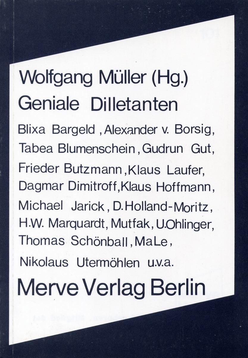 Cover: 9783883960210 | Geniale Dilletanten | Wolfgang Müller | Taschenbuch | 129 S. | Deutsch