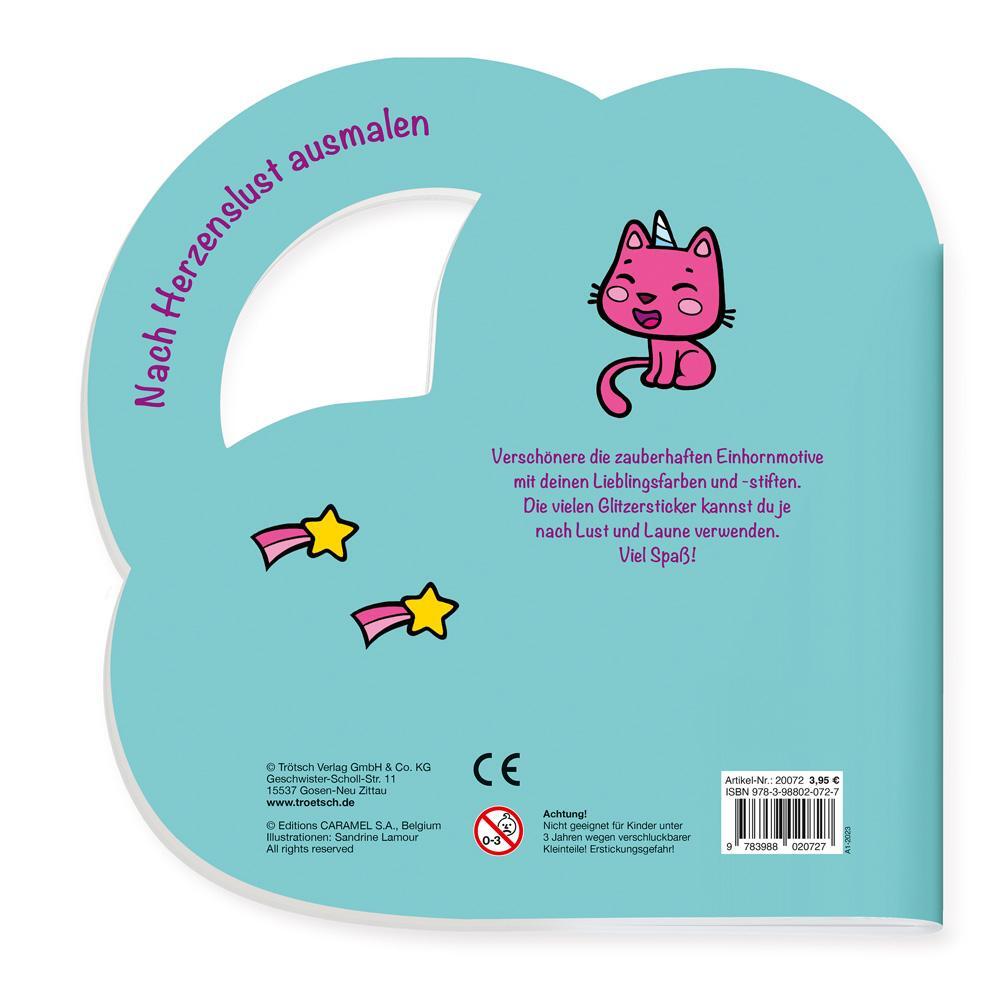 Bild: 9783988020727 | Trötsch Malbuch Stickermalbuch Einhorn Malspaß | Trötsch Verlag | 2023