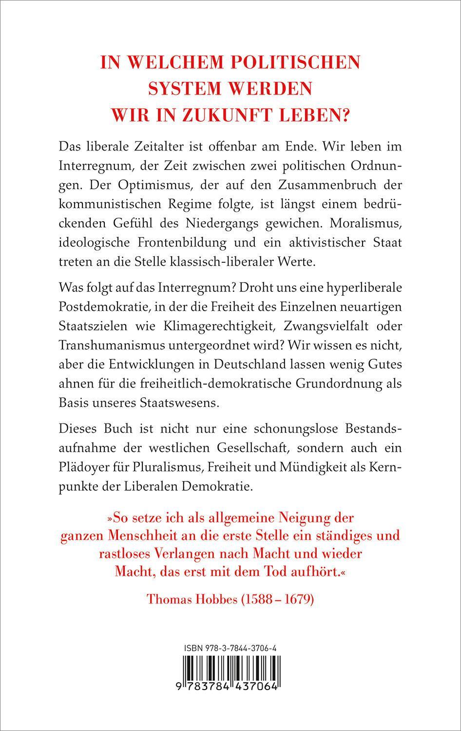 Rückseite: 9783784437064 | Interregnum | Was kommt nach der liberalen Demokratie? | Taschenbuch