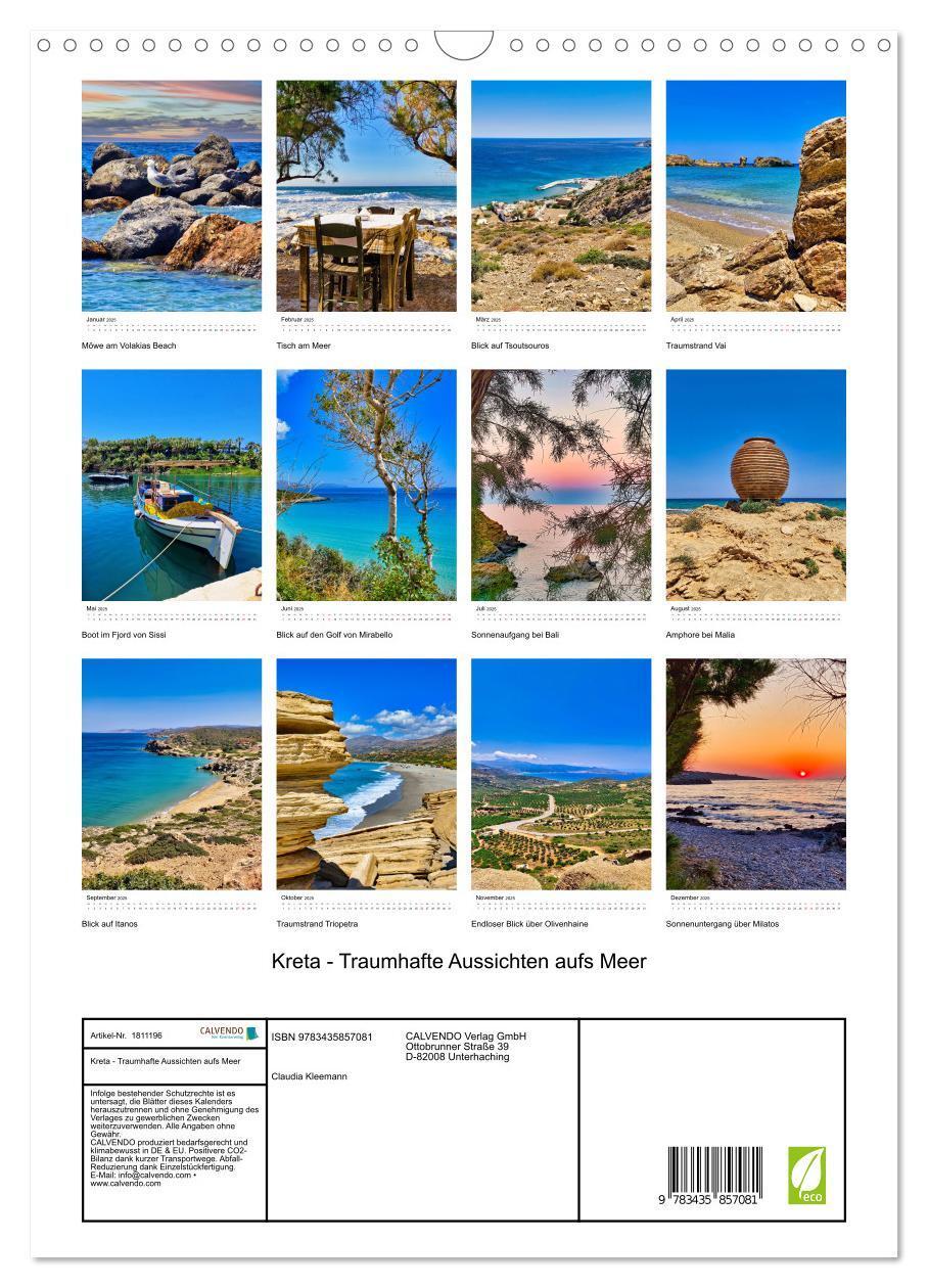 Bild: 9783435857081 | Kreta - Traumhafte Aussichten aufs Meer (Wandkalender 2025 DIN A3...