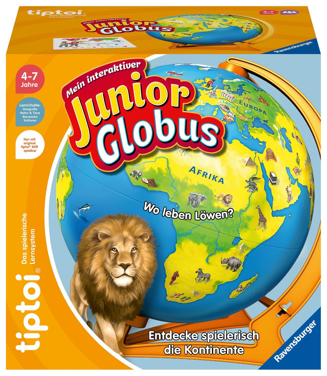 Cover: 4005556001156 | Ravensburger tiptoi 00115 - Mein interaktiver Junior Globus -...