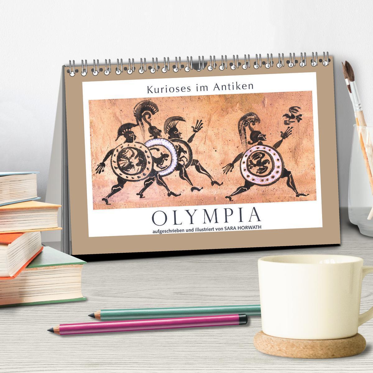 Bild: 9783435192106 | Kurioses im Antiken Olympia (Tischkalender 2025 DIN A5 quer),...