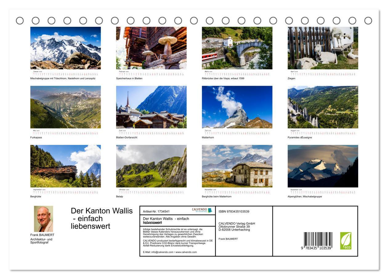 Bild: 9783435103539 | Der Kanton Wallis - einfach liebenswert (Tischkalender 2025 DIN A5...