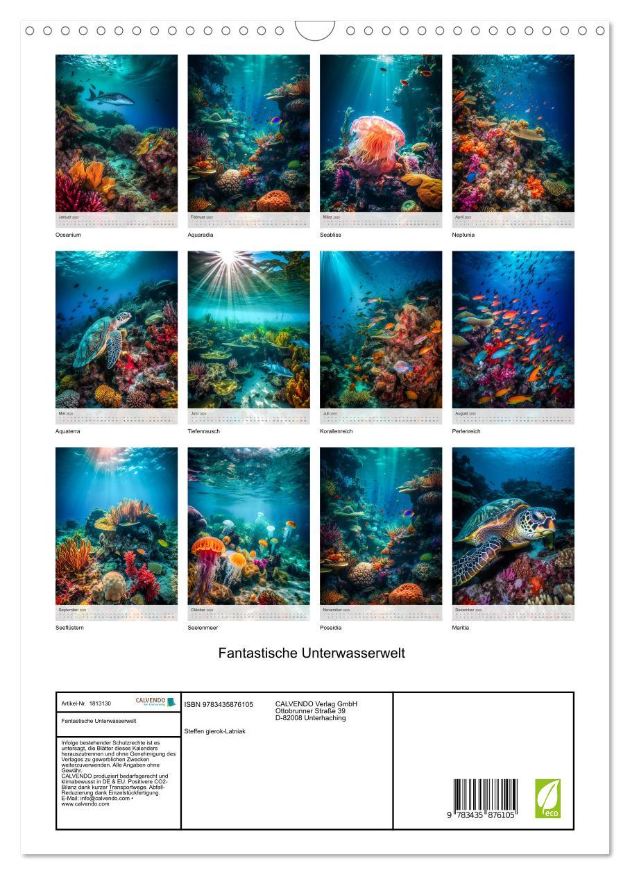 Bild: 9783435876105 | Fantastische Unterwasserwelt (Wandkalender 2025 DIN A3 hoch),...