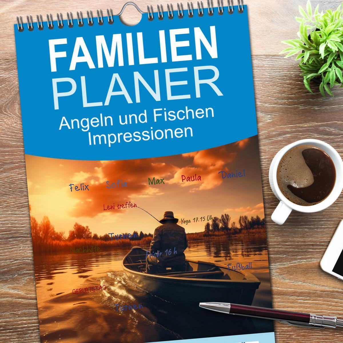 Bild: 9783457191682 | Familienplaner 2025 - Angeln und Fischen Impressionen mit 5 Spalten...