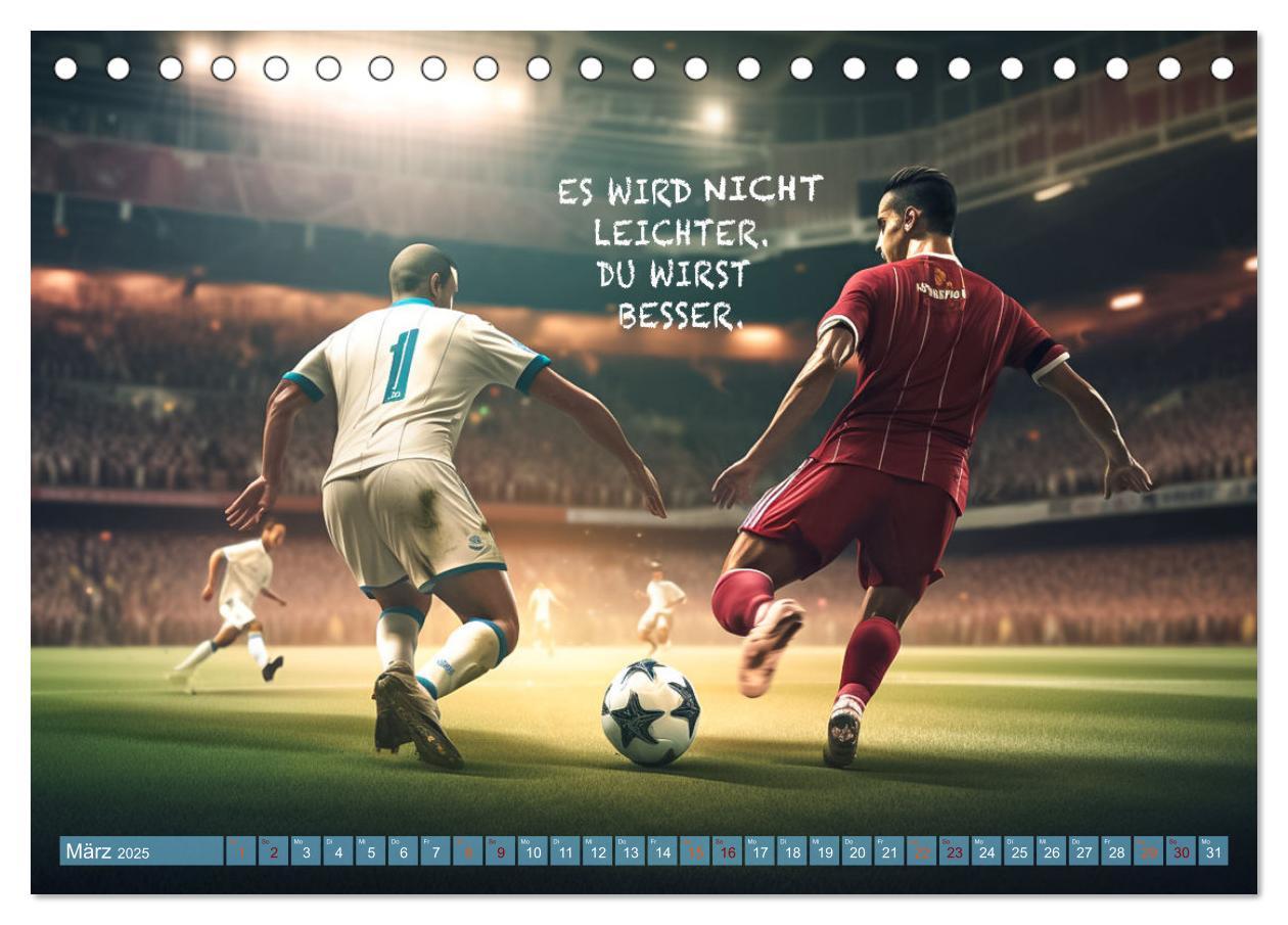 Bild: 9783383761065 | Fußball und coole Sprüche (Tischkalender 2025 DIN A5 quer),...