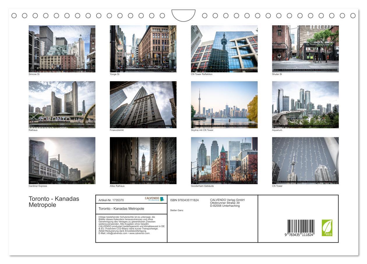 Bild: 9783435111824 | Toronto - Kanadas Metropole (Wandkalender 2025 DIN A4 quer),...