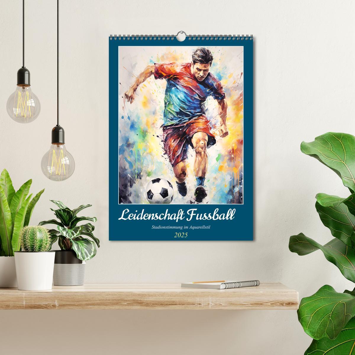 Bild: 9783383806889 | Leidenschaft Fussball. Stadionstimmung im Aquarellstil...