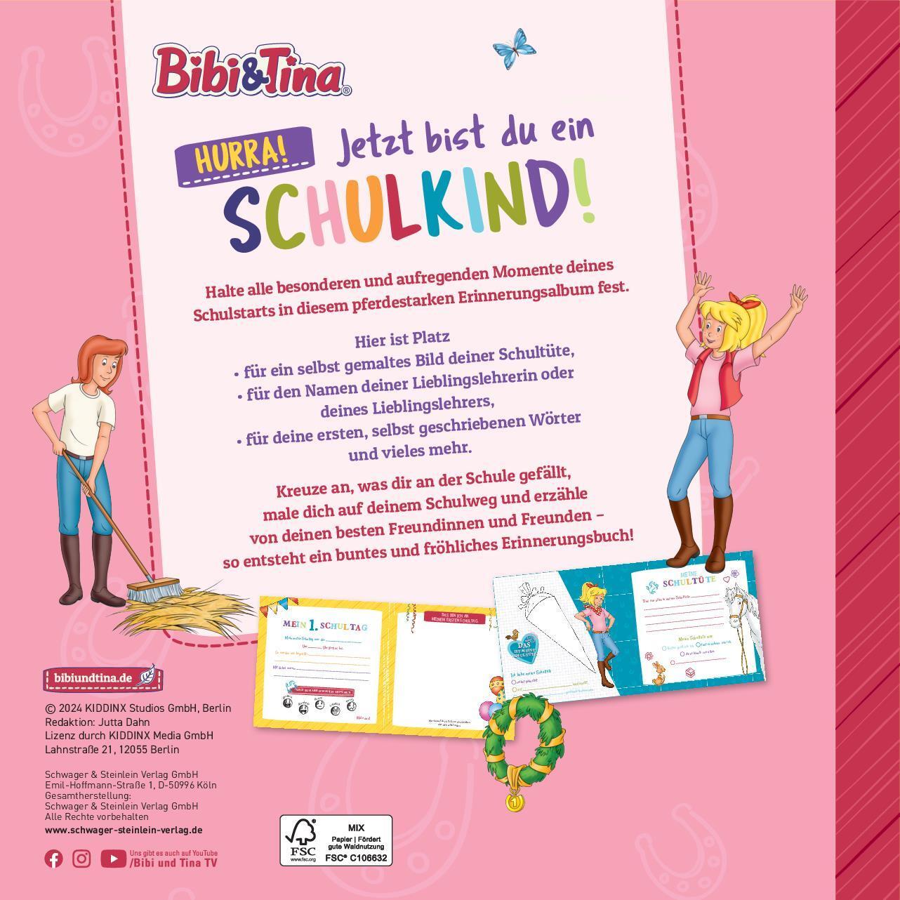 Rückseite: 9783849944384 | Bibi &amp; Tina: Ab heute bin ich Schulkind! Mein Erinnerungsalbum zum...