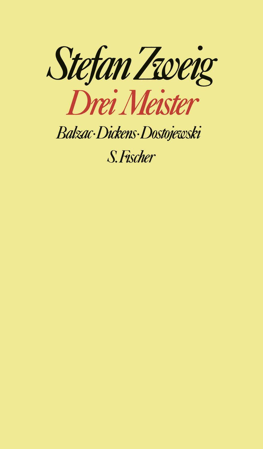 Cover: 9783100970503 | Drei Meister | Stefan Zweig | Buch | 197 S. | Deutsch | 1981