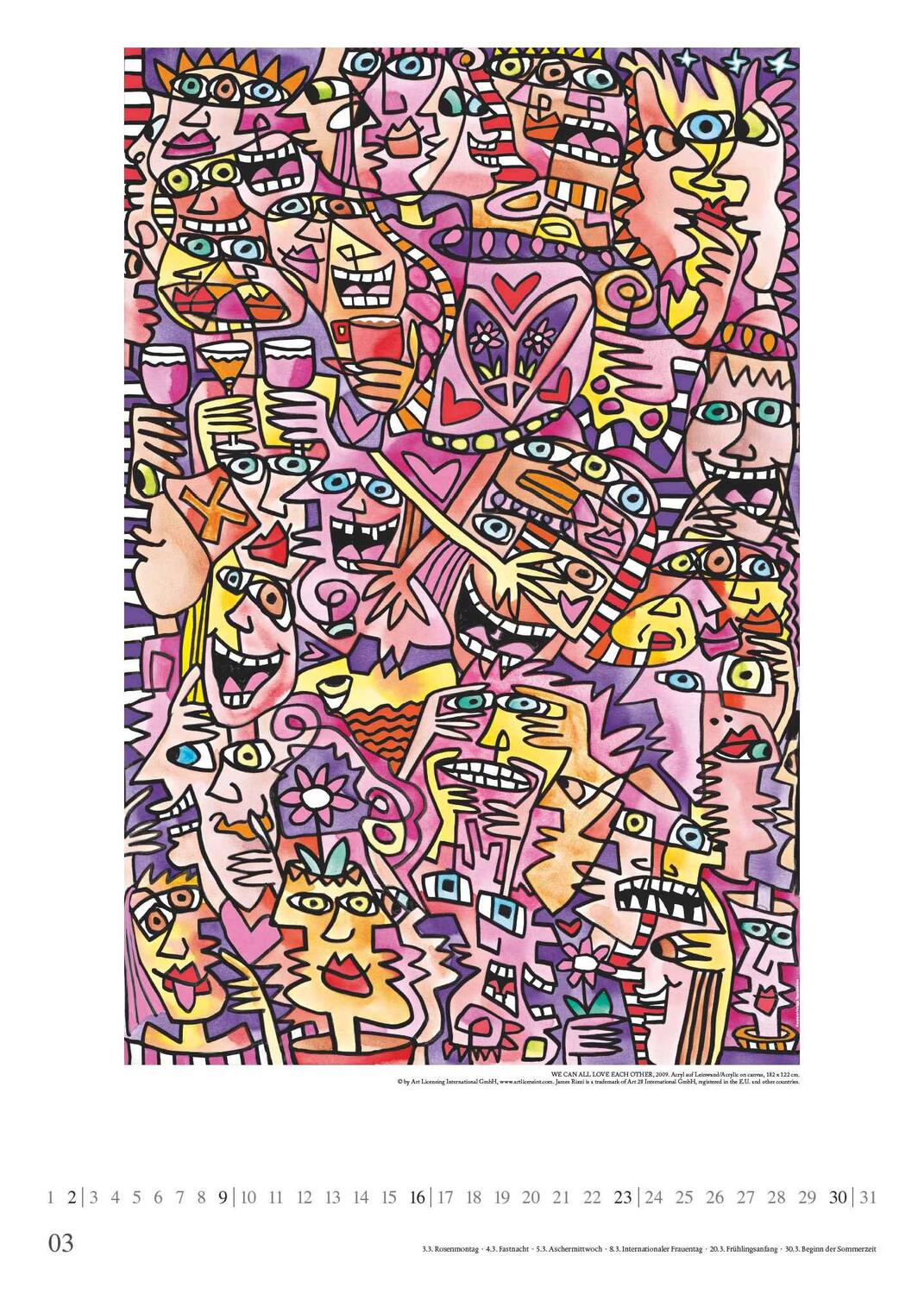 Bild: 4250809653242 | James Rizzi 2025 - Kunst-Kalender - Poster-Kalender - 50x70 | Kalender