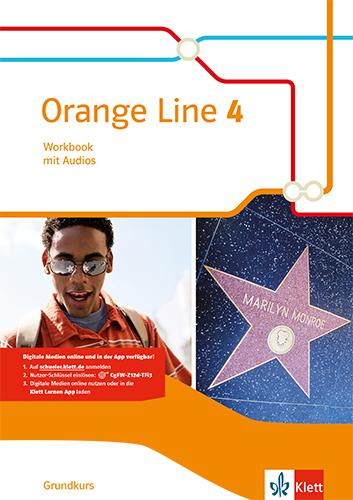 Cover: 9783125483842 | Orange Line 4. Workbook mit Audios. Grundkurs Klasse 8. Ausgabe 2014