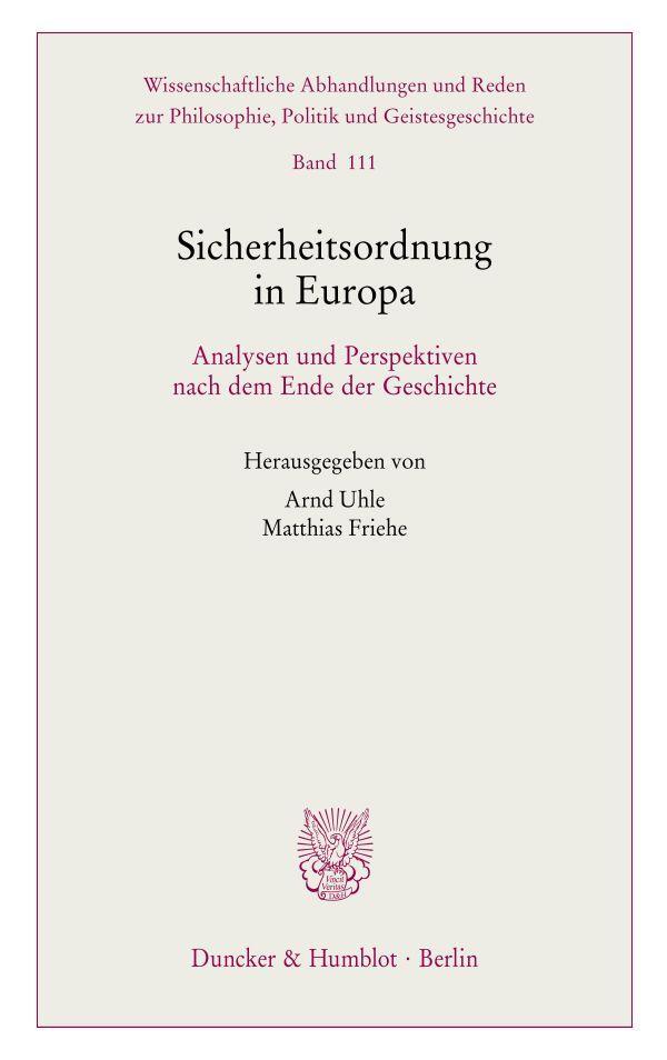 Cover: 9783428188802 | Sicherheitsordnung in Europa | Arnd Uhle (u. a.) | Taschenbuch | 2023