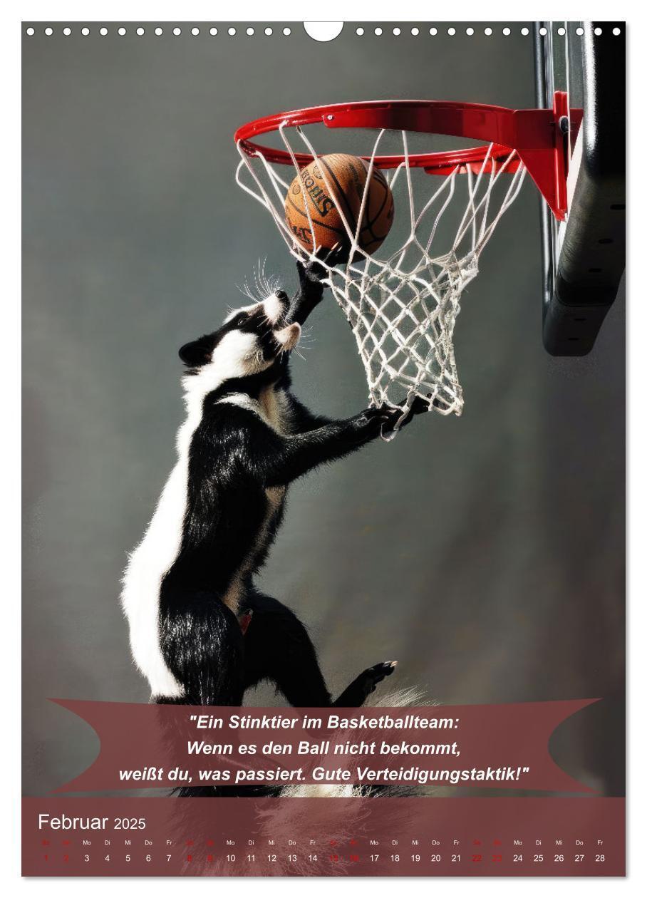 Bild: 9783457167649 | Der tierisch lustige Basketball-Kalender (Wandkalender 2025 DIN A3...