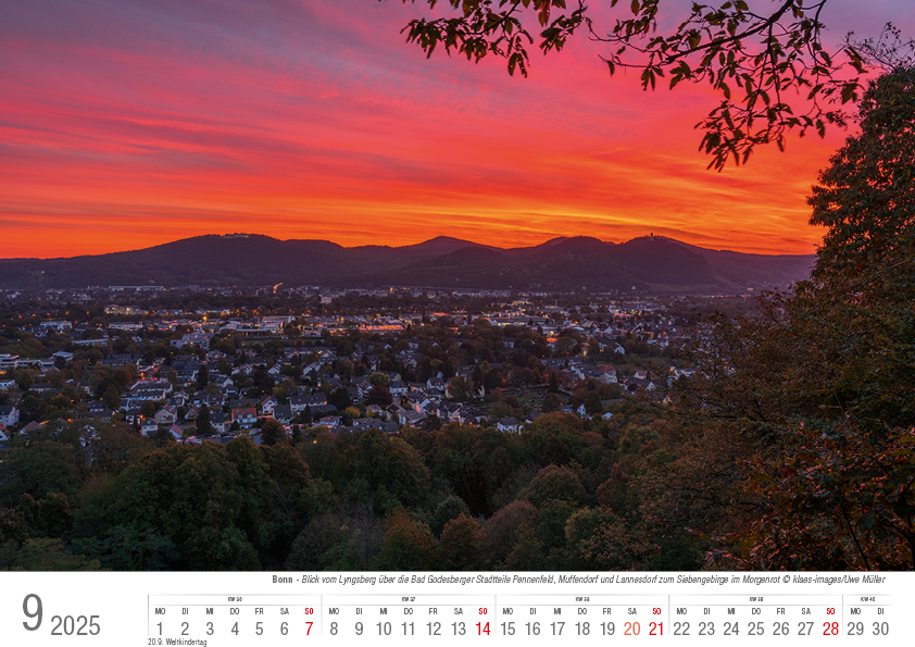 Bild: 9783965352131 | Bonn 2025 Bildkalender A4 quer, spiralgebunden | Holger Klaes | 2025