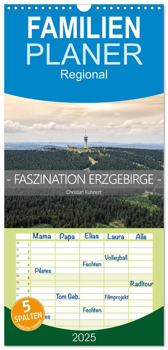 Cover: 9783457116531 | Familienplaner 2025 - Faszination Erzgebirge mit 5 Spalten...