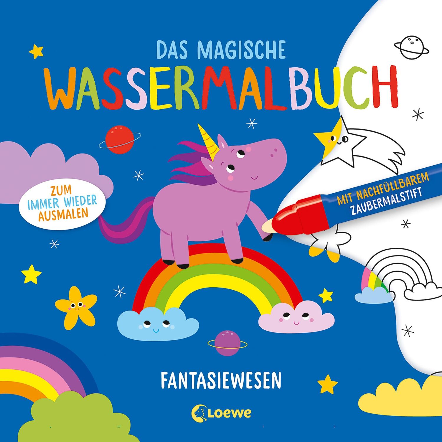 Cover: 9783743214682 | Das magische Wassermalbuch - Fantasiewesen | Loewe Kreativ | Buch