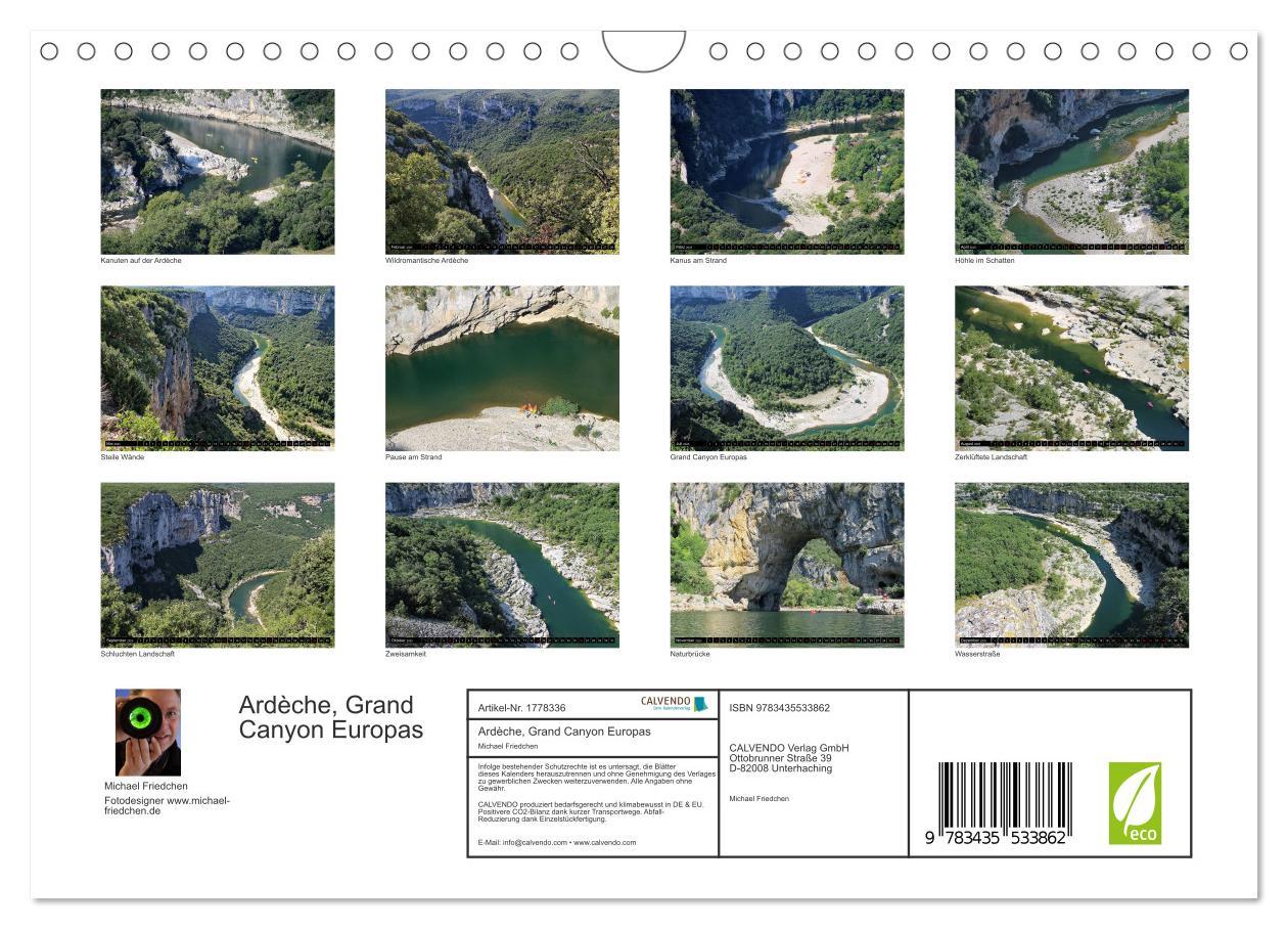 Bild: 9783435533862 | Ardèche, Grand Canyon Europas (Wandkalender 2025 DIN A4 quer),...