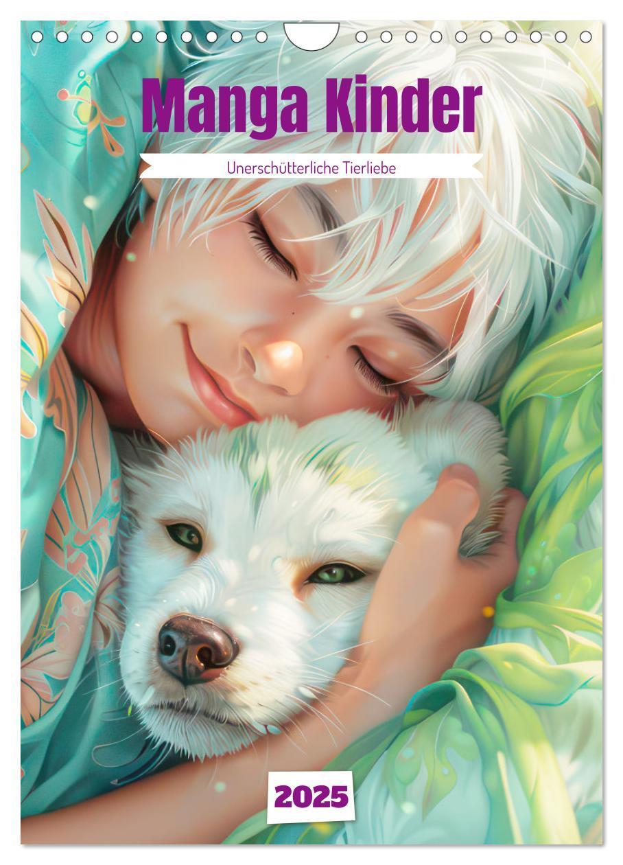 Cover: 9783457158241 | Manga Kinder - Unerschütterliche Tierliebe (Wandkalender 2025 DIN...