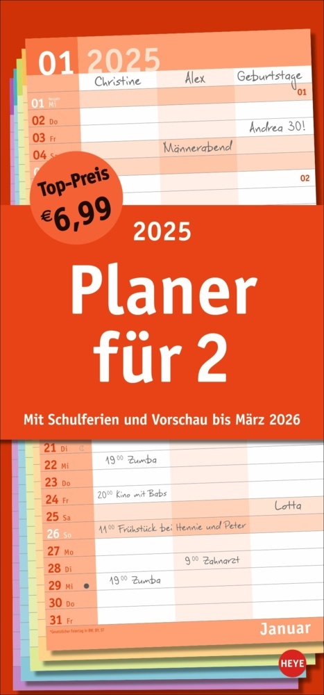 Cover: 9783756405961 | Basic Planer für zwei 2025 | Kalender | Spiralbindung | 14 S. | 2025