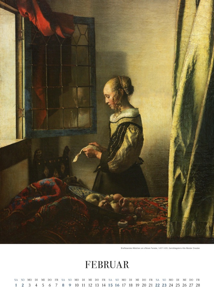 Bild: 9783968491608 | Vermeer. Wandkalender 2025 | Meisterwerke. | Johannes Vermeer | 14 S.