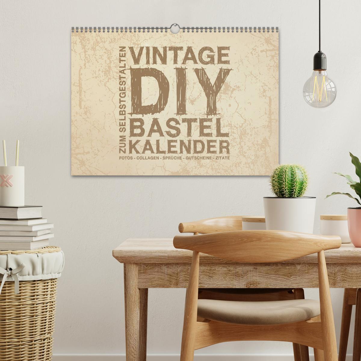 Bild: 9783435222865 | Vintage DIY Bastel-Kalender - Zum Selbstgestalten (Wandkalender...