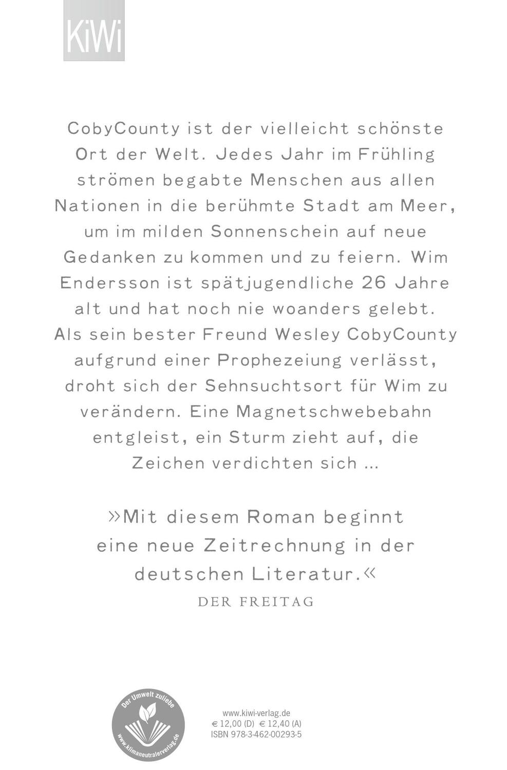 Rückseite: 9783462002935 | Schimmernder Dunst über Coby County | Roman | Leif Randt | Taschenbuch