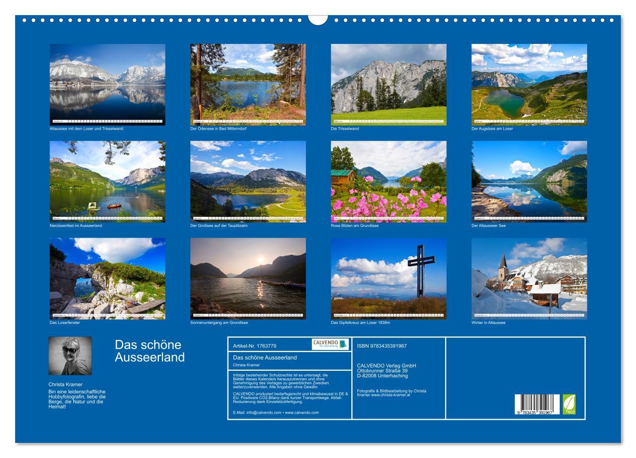 Bild: 9783435391967 | Das schöne Ausseerland (Wandkalender 2025 DIN A2 quer), CALVENDO...