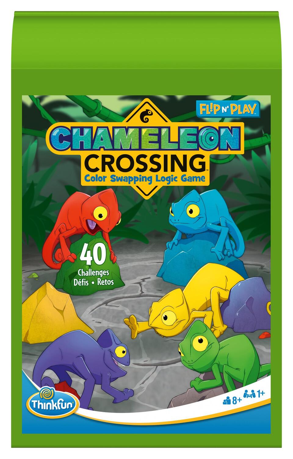 Cover: 4005556765775 | ThinkFun 76577 - Flip N' Chamäleon Crossing - das Reise-Logikspiel,...