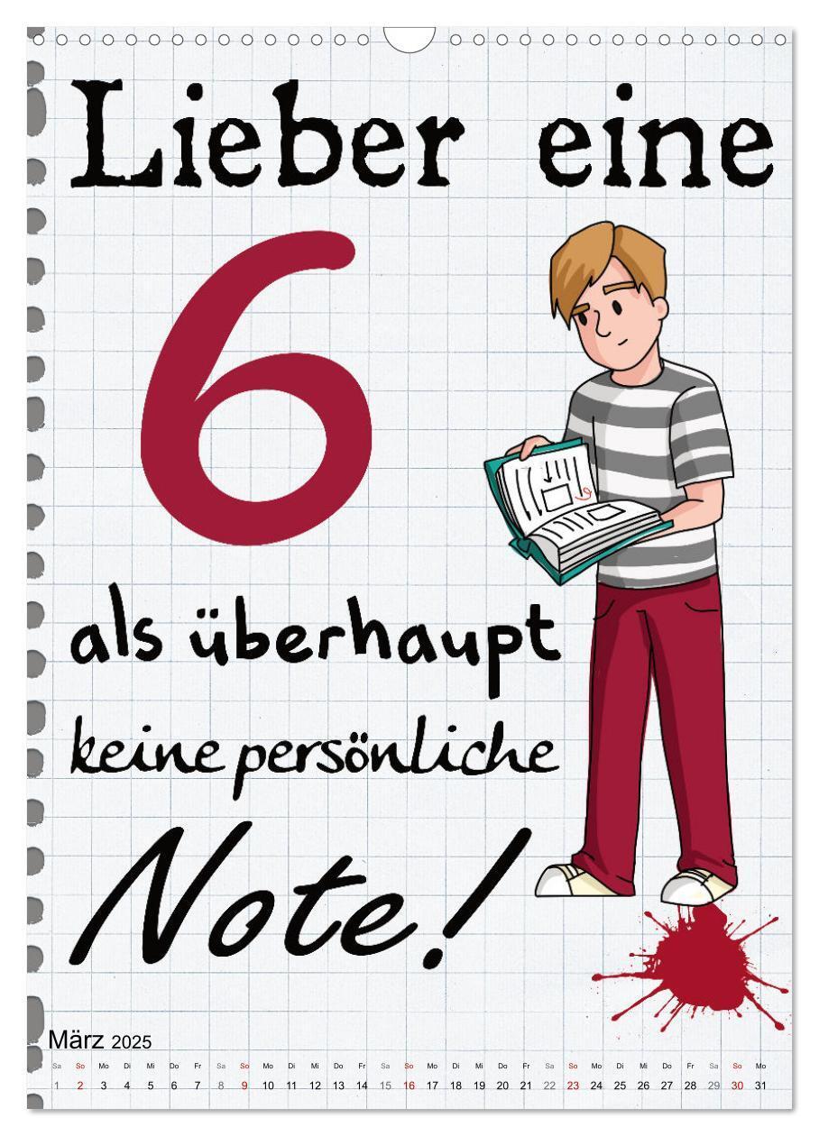 Bild: 9783435902958 | Schüler-Sprüche (Wandkalender 2025 DIN A3 hoch), CALVENDO...