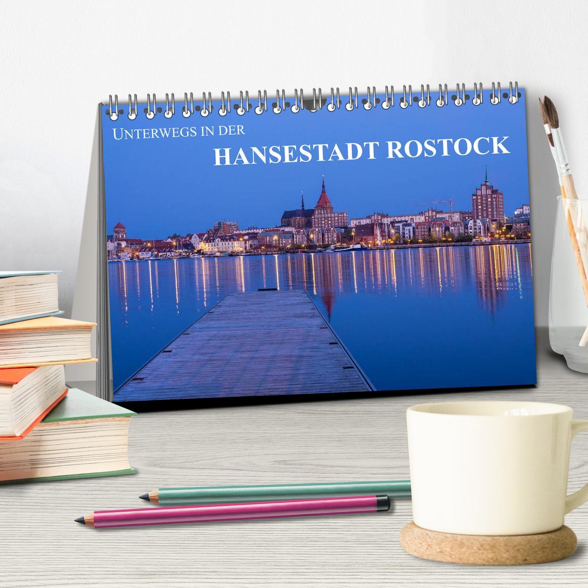 Bild: 9783435716135 | Unterwegs in der Hansestadt Rostock (Tischkalender 2025 DIN A5...