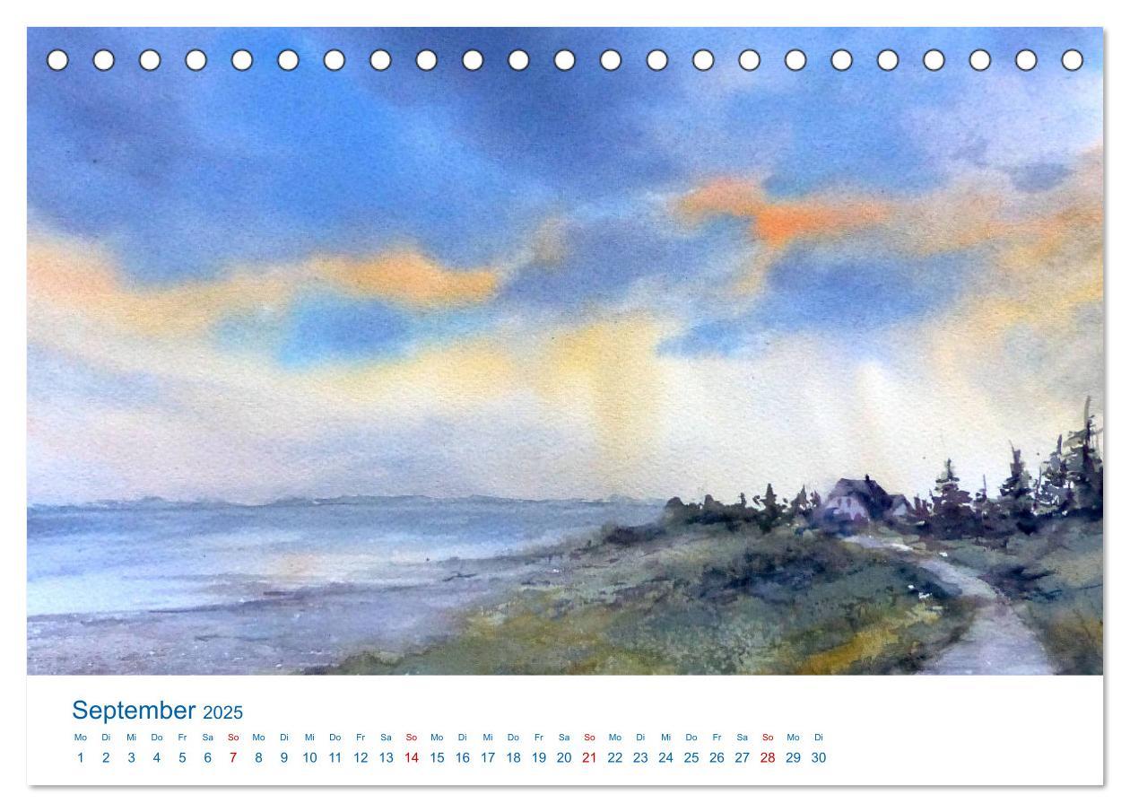 Bild: 9783457146804 | Föhr - Aquarelle (Tischkalender 2025 DIN A5 quer), CALVENDO...