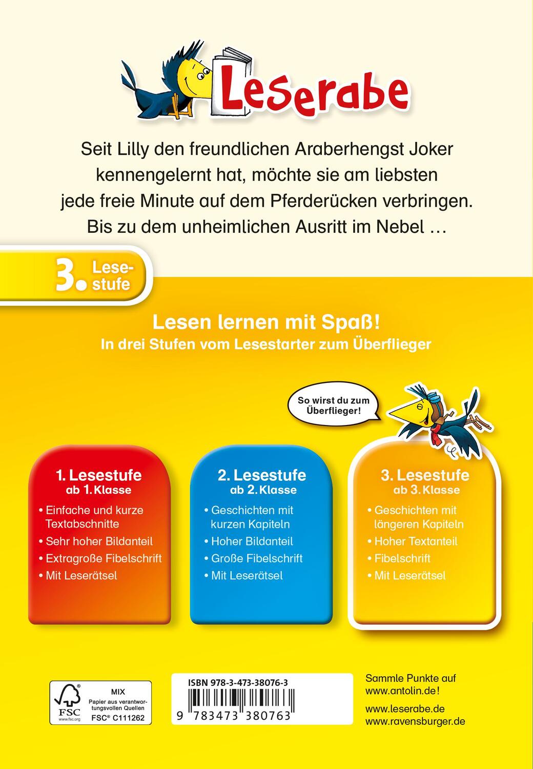 Rückseite: 9783473380763 | Ein Jahr voller Pferde - Leserabe 3. Klasse - Erstlesebuch ab 8 Jahren