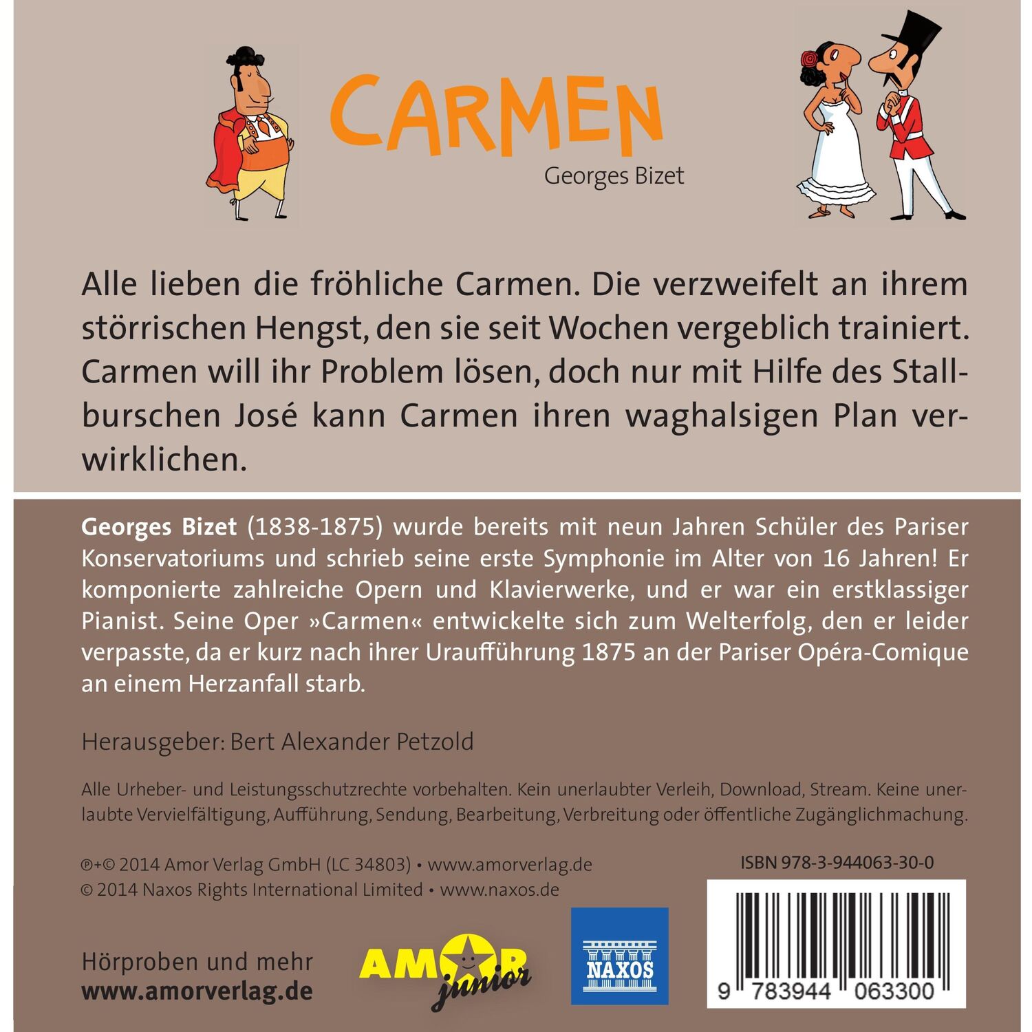 Rückseite: 9783944063300 | Carmen (ZEIT-Edition) | Hamer/Baeck/Bergmann | Audio-CD | 40 Min.